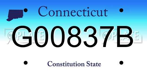 G00837B Connecticut License Plate