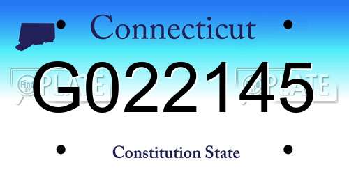 G022145 Connecticut License Plate