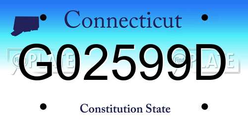 G02599D Connecticut License Plate