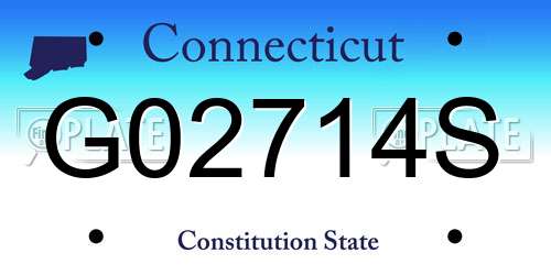 G02714S Connecticut License Plate