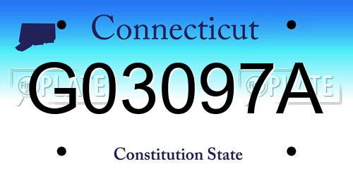 G03097A Connecticut License Plate