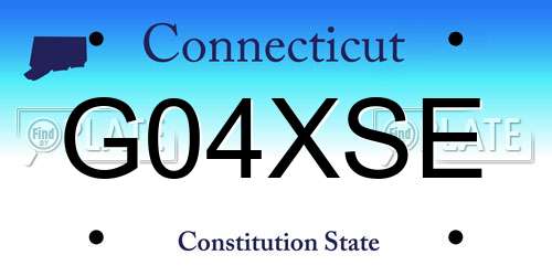 G04XSE Connecticut License Plate