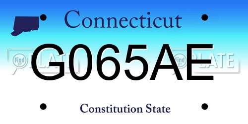 G065AE Connecticut License Plate