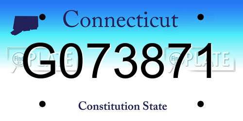 G073871 Connecticut License Plate
