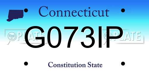 G073IP Connecticut License Plate