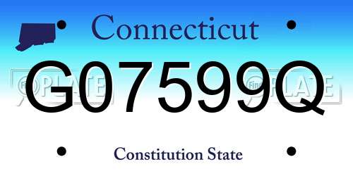 G07599Q Connecticut License Plate