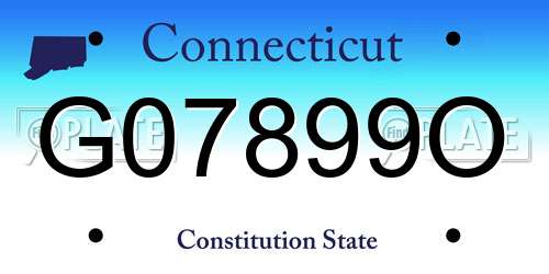 G07899O Connecticut License Plate