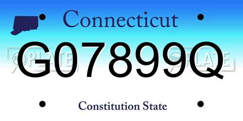 G07899Q Connecticut License Plate
