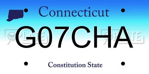 G07CHA Connecticut License Plate