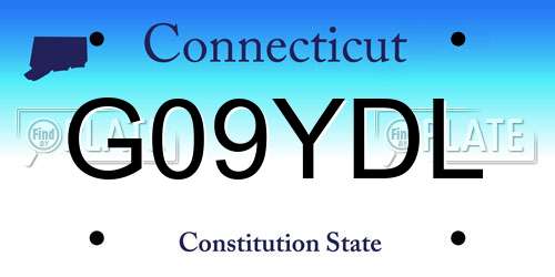 G09YDL Connecticut License Plate