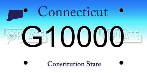 G10000 Connecticut License Plate