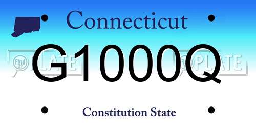 G1000Q Connecticut License Plate