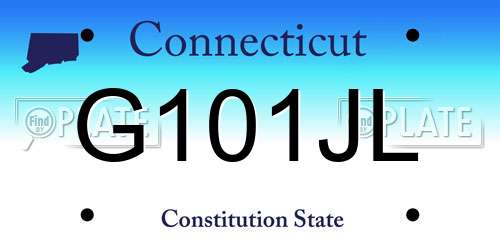 G101JL Connecticut License Plate