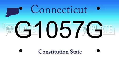 G1057G Connecticut License Plate
