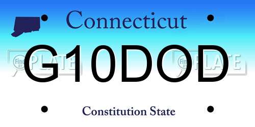 G10DOD Connecticut License Plate