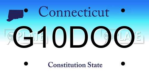 G10DOO Connecticut License Plate