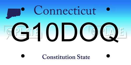 G10DOQ Connecticut License Plate