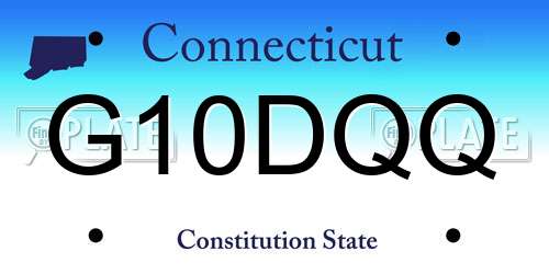 G10DQQ Connecticut License Plate