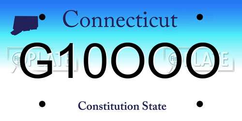 G10OOO Connecticut License Plate
