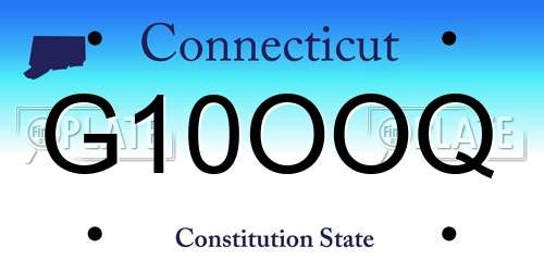 G10OOQ Connecticut License Plate