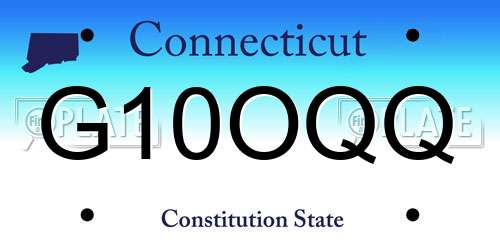 G10OQQ Connecticut License Plate