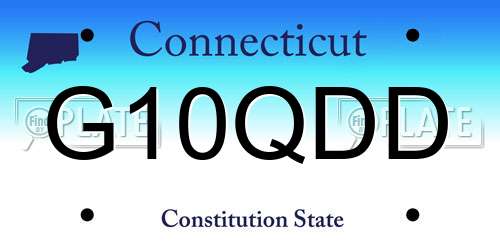 G10QDD Connecticut License Plate