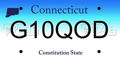 G10QOD Connecticut License Plate