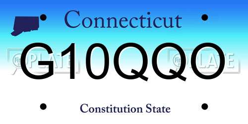 G10QQO Connecticut License Plate