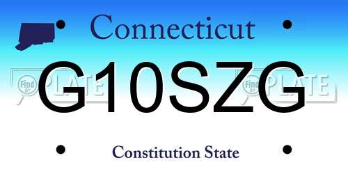 G10SZG Connecticut License Plate