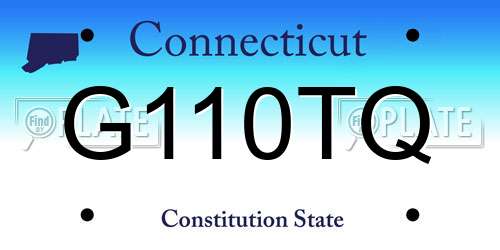 G110TQ Connecticut License Plate