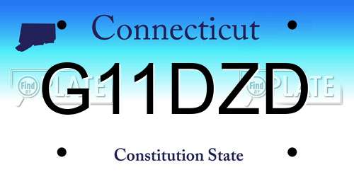 G11DZD Connecticut License Plate