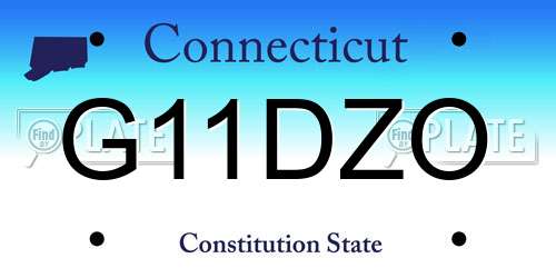G11DZO Connecticut License Plate