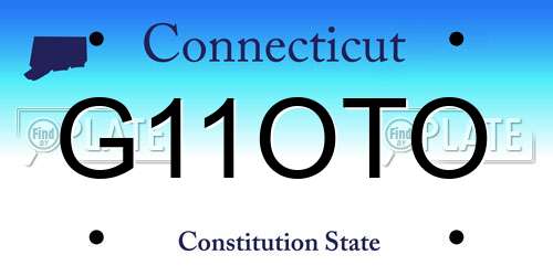 G11OTO Connecticut License Plate