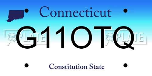 G11OTQ Connecticut License Plate