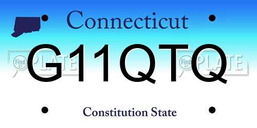 G11QTQ Connecticut License Plate