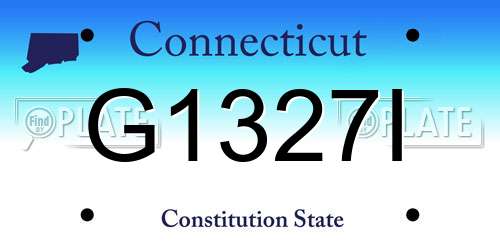 G1327I Connecticut License Plate