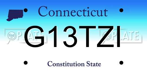 G13TZI Connecticut License Plate