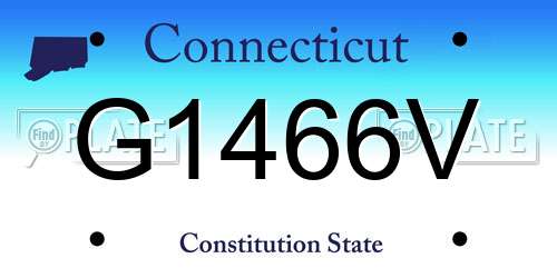 G1466V Connecticut License Plate