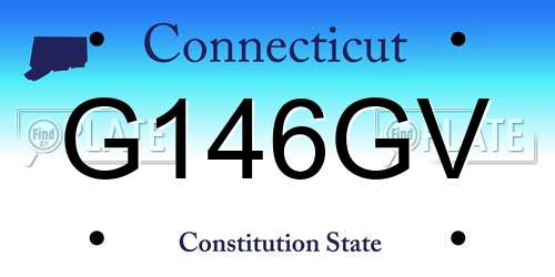 G146GV Connecticut License Plate