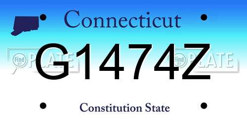 G1474Z Connecticut License Plate
