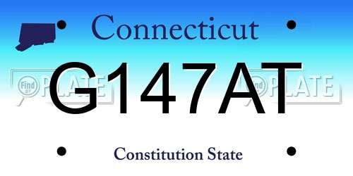 G147AT Connecticut License Plate