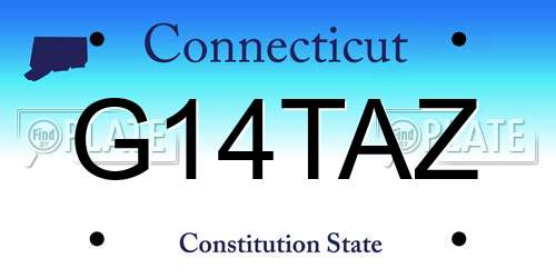 G14TAZ Connecticut License Plate