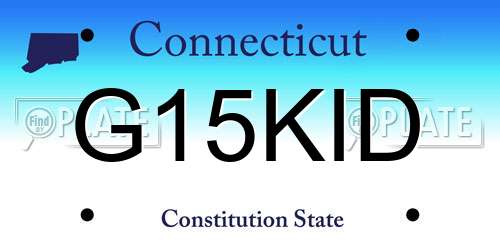 G15KID Connecticut License Plate