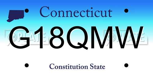 G18QMW Connecticut License Plate
