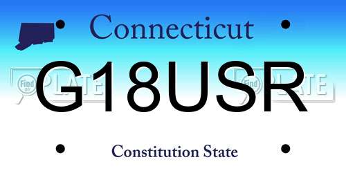 G18USR Connecticut License Plate