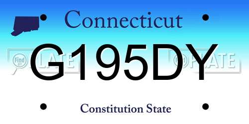 G195DY Connecticut License Plate