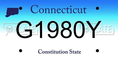 G1980Y Connecticut License Plate