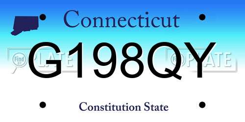 G198QY Connecticut License Plate