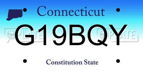 G19BQY Connecticut License Plate