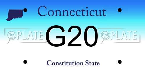 G20 Connecticut License Plate
